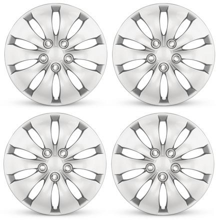 2008-2012 Honda Accord Four Piece Set Silver Wheel Cover Caps / Hubcaps